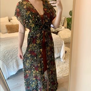 Flower Overlay Dress